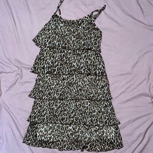 Justice cheetah print girls long dress